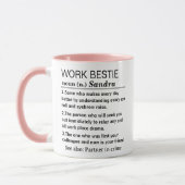 Mug Funny Personalized Work Bestie Definition (Gauche)