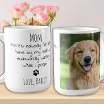 Mug Funny Personnalisé Animaux de compagnie Photo Chie<br><div class="desc">Surprenez la maman du chien ce jour des mères, son anniversaire ou toute occasion avec cette super mignonne et drôle tasse de maman du chien. "Maman ... Il n'y a personne que je préférerais avoir à mes côtés, qui attend maladroitement pendant que je fais caca !" Faites un cadeau parfait...</div>