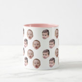 Mug Funny Personnalisé Baby Face 2 Photos (Centre)