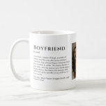 Mug Funny Personnalisé Définition de copain avec photo<br><div class="desc">Cette tasse de définition de petit ami est un délicieux mélange d'humour et d'amour. La tasse contient non seulement ses boissons préférées, mais porte aussi une définition personnalisée de votre petit ami, ajoutant une touche de douceur et de rire à votre routine quotidienne. Avec une photo personnalisée capturant un moment...</div>