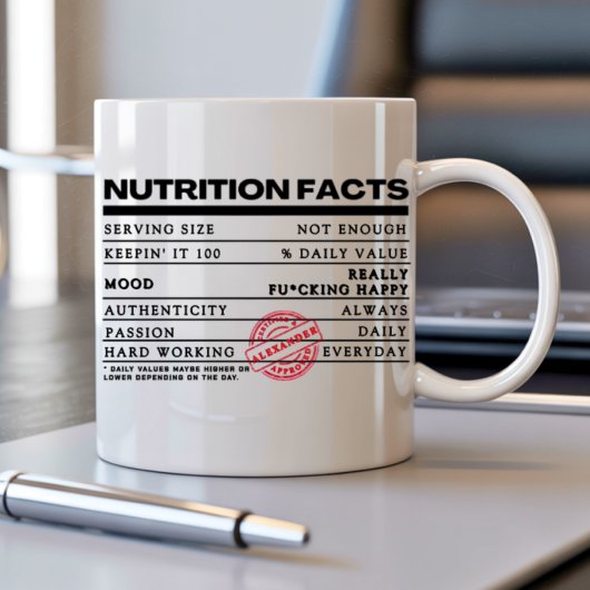 Mug Funny Personnalisé Étiquette de typographie classi