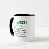 Mug Funny Pharmacist dictionnaire Définition, Pharmaci (Devant gauche)