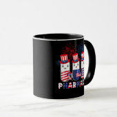 Mug Funny Pharmacy Squad Uncle Sam Pills Happy (Devant droit)