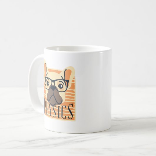 Mug Funny PHYSICS Français Bulldog Science enseignant  (Devant gauche)
