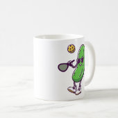 Mug Funny Pickleball et Concombre Cool : Paddle en Jeu (Devant droit)
