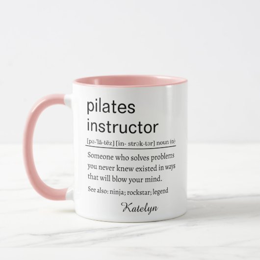 Mug Funny Pilates Instructor Definition (Gauche)