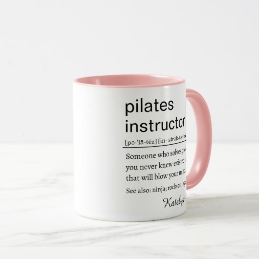 Mug Funny Pilates Instructor Definition (Devant droit)