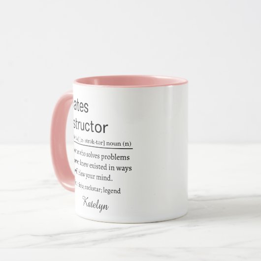 Mug Funny Pilates Instructor Definition (Devant gauche)