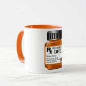 Mug FUNNY Pill Bottle Étiquette CAFÉ Prescription (Devant gauche)
