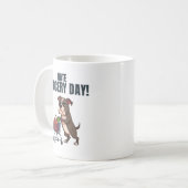 Mug Funny Pitbull Grocery Shopping Cartoon  (Devant gauche)