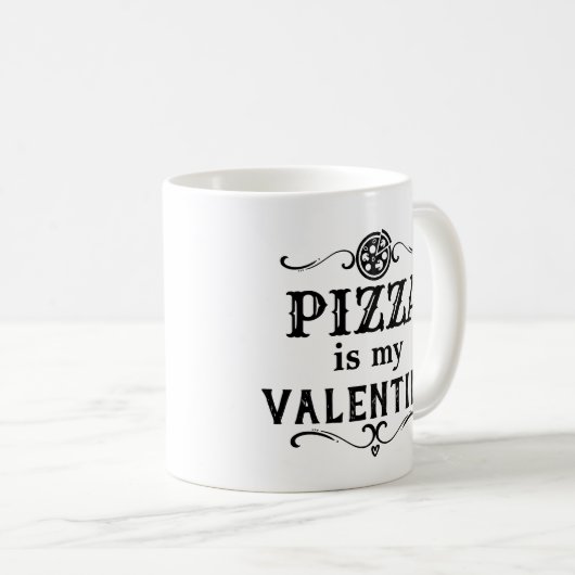 Mug Funny Pizza est ma Saint Valentin (Devant droit)
