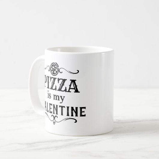 Mug Funny Pizza est ma Saint Valentin (Devant gauche)