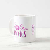 Mug Funny Plages Aloha Parties scintillant de devis pe (Devant gauche)