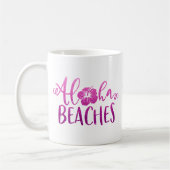 Mug Funny Plages Aloha Parties scintillant de devis pe (Gauche)