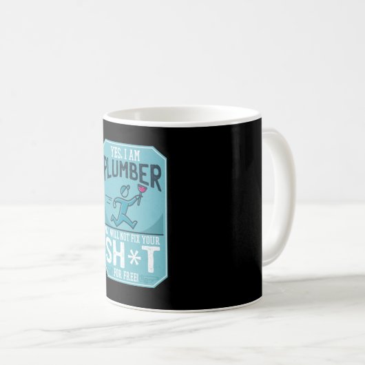 Mug Funny Plumber (Devant droit)