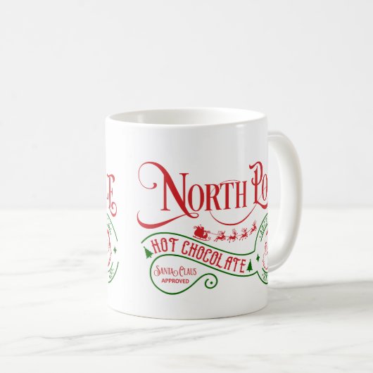 Mug Funny Pôle Nord Chocolat chaud Noël (Devant droit)