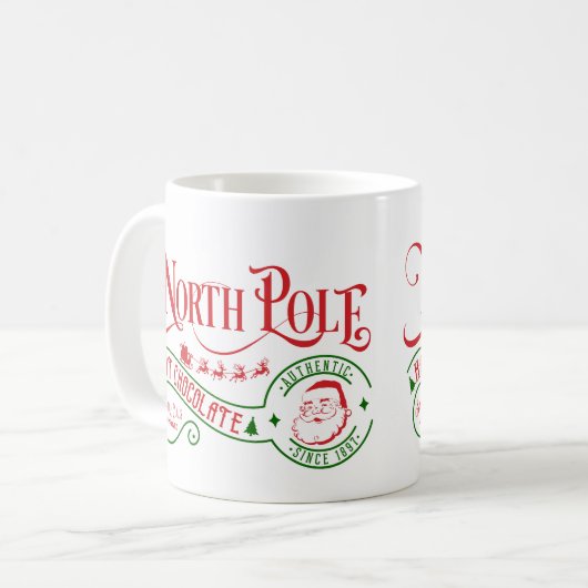 Mug Funny Pôle Nord Chocolat chaud Noël (Devant gauche)