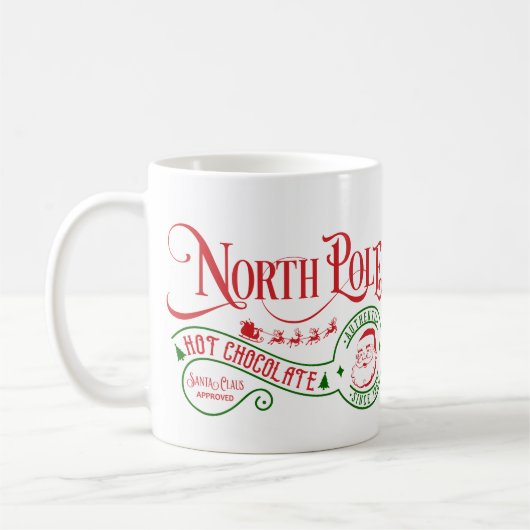 Mug Funny Pôle Nord Chocolat chaud Noël (Gauche)