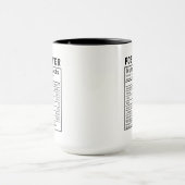 Mug Funny Postmaster Nutrition Facts Mailroom Gift (Centre)