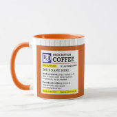 Mug Funny Prescription Bottle Custom Name Coffee (Gauche)