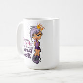 Mug Funny Princesse pourpre Tomboy (Devant gauche)