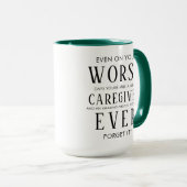 Mug Funny Property Caregiver | Happy Caregiver  (Devant droit)