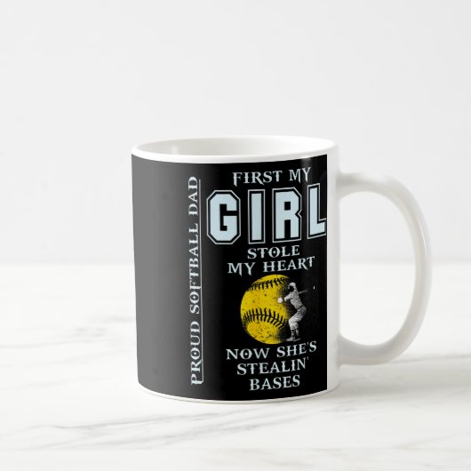 Mug Funny Proud Softll Dad - Girl Stole My Heart (Droite)