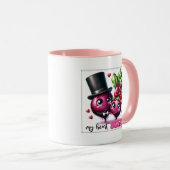 Mug Funny pun heart beets word art  (Devant droit)