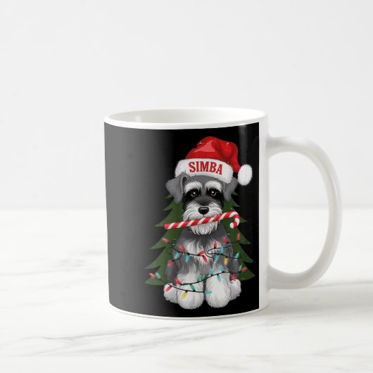 Mug Funny Puppy Dog Christmas Holiday With Candy Cane (Droite)