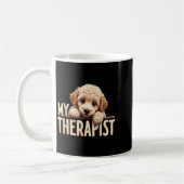 Mug Funny Puppy My Therapist Poodle Dog  (Gauche)