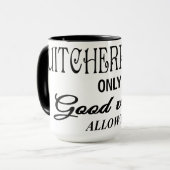 Mug Funny Quitcherbitchin seulement Good Vibes autoris (Devant gauche)