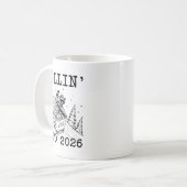 Mug Funny Raccoon 2026 Snarky New Year, Rollin' 2025 I (Devant gauche)