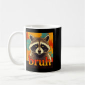 Mug Funny Raccoon Bruh Meme Teens Boys Girls Men Graph (Gauche)
