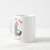 Mug Funny Raccoon Christmas Feral Meme Xmas  (Devant gauche)