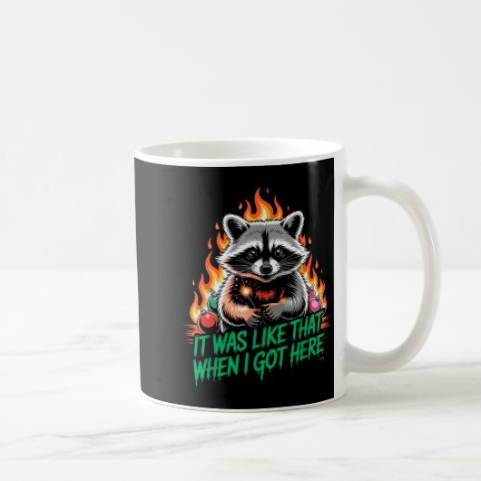 Mug Funny Raccoon Christmas Trash Panda Xmas (Droite)