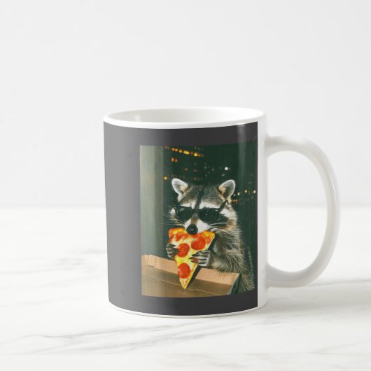 Mug Funny Raccoon Eating Zza Animal Meme Men Women Kid (Droite)
