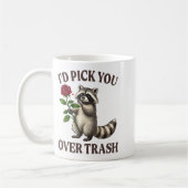 Mug Funny Raccoon I’d Ck You Over Trash Valentines Day (Gauche)