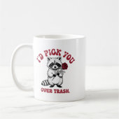 Mug Funny Raccoon I’d Ck You Over Trash Valentines Day (Gauche)