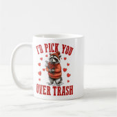 Mug Funny Raccoon I’d Ck You Over Trash Valentines Day (Gauche)