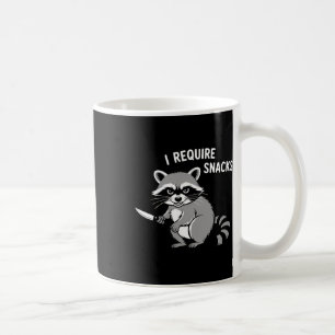 Mug Funny Raccoon I Requiert Snacks Halloween Humour 1