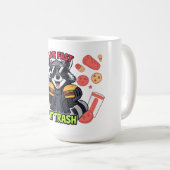 Mug Funny Raccoon ‘Live Fast Eat Trash’ (Devant droit)