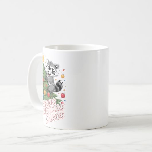 Mug Funny Raccoon Noël Trash Panda Noël (Devant gauche)