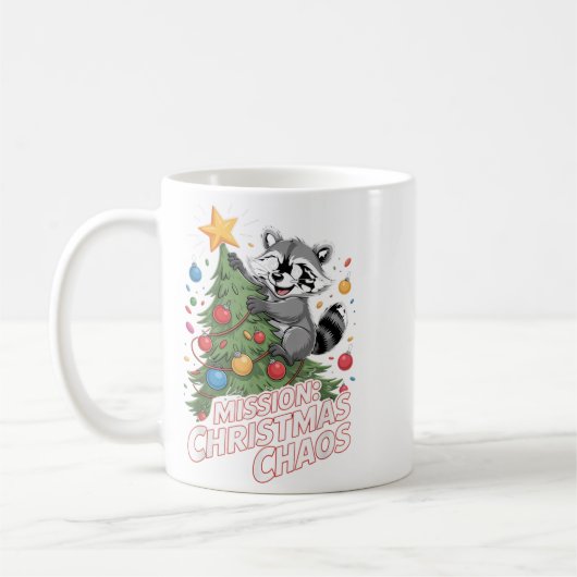 Mug Funny Raccoon Noël Trash Panda Noël (Gauche)