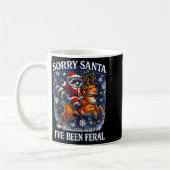 Mug Funny Raccoon Riding Reindeer Sorry Santa Christma (Gauche)