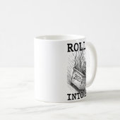Mug Funny Raccoon Rollin' Into 2026 Dumpster Fire New  (Devant droit)