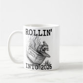 Mug Funny Raccoon Rollin' Into 2026 Dumpster Fire New  (Gauche)