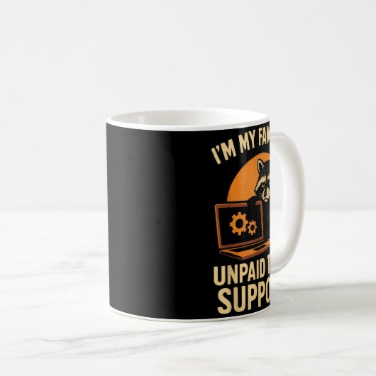 Mug Funny Raccoon Tech Lover Graphic Tee Computer Geek (Devant droit)