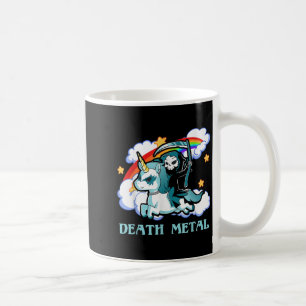 Mug Funny Rainbow Skeleton Unicorn Death Metal Music F