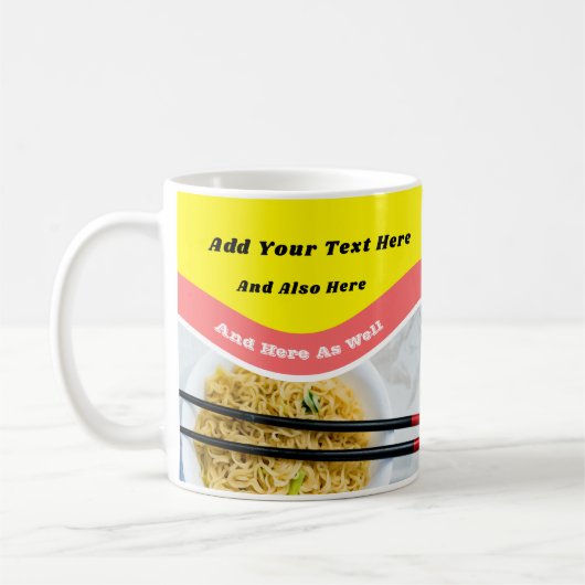Mug Funny Ramen Noodles Paquet Message personnalisé (Gauche)