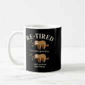 Mug Funny Re-tired Definition Sloth (Gauche)